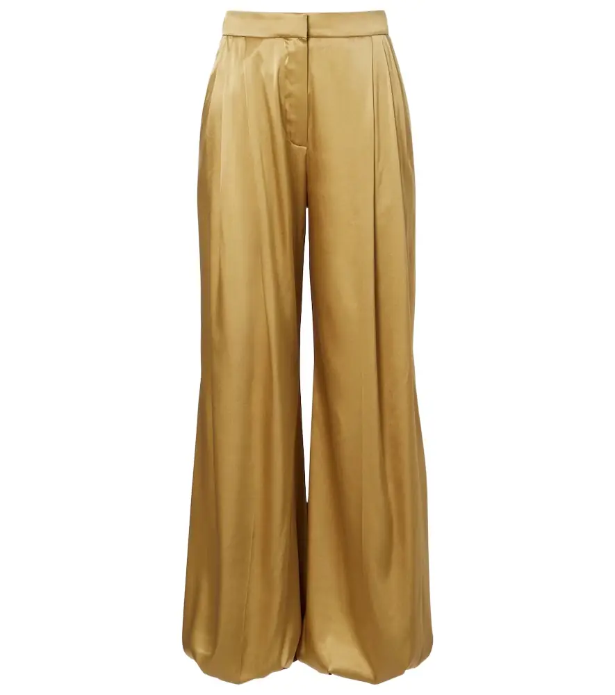 Nina Ricci Silk-blend satin wide-leg pants