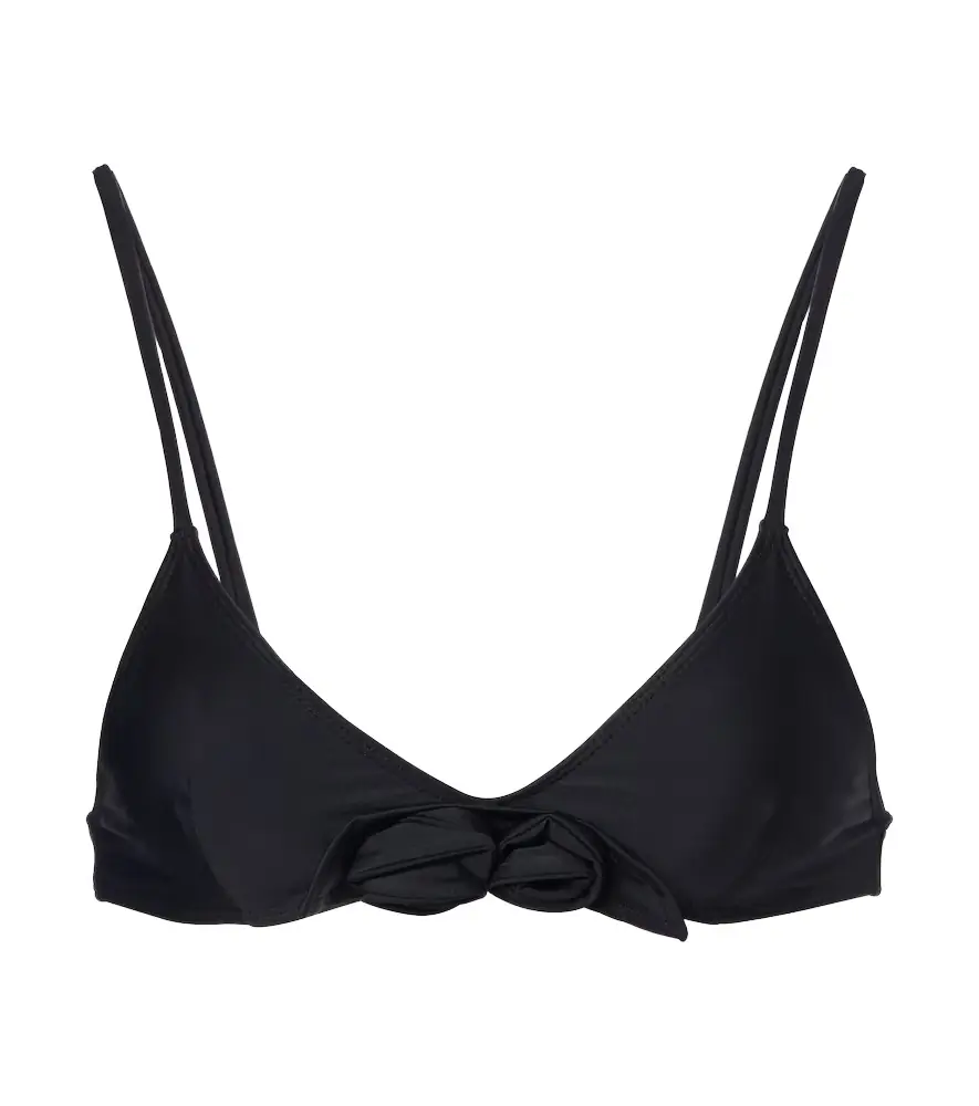 Coperni Flower floral-appliqué bikini top