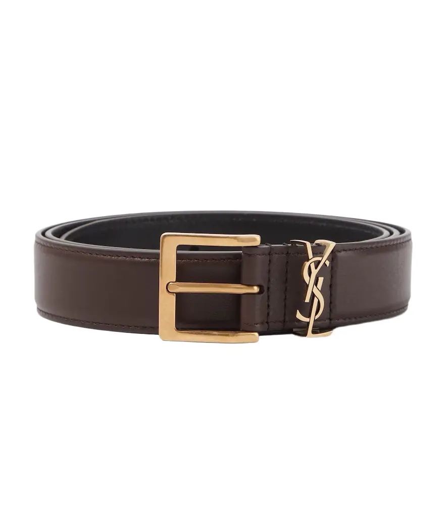 Saint Laurent Cassandre Vadim leather belt