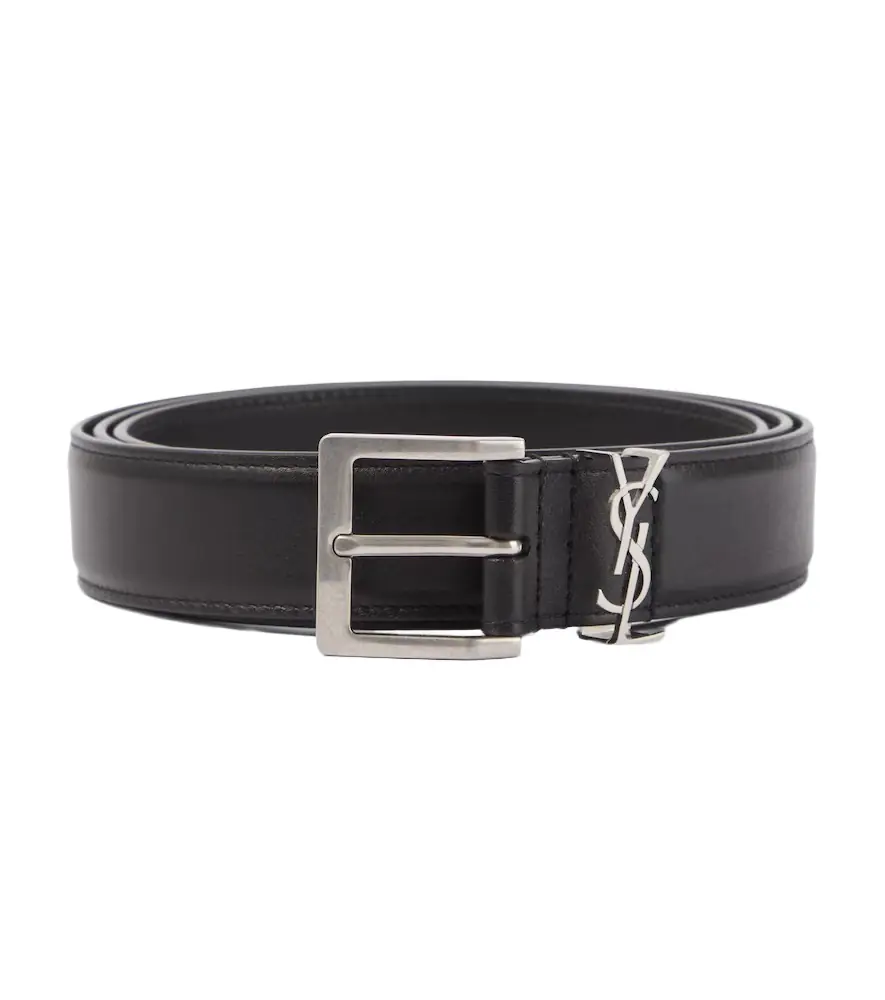 Saint Laurent Cassandre leather belt