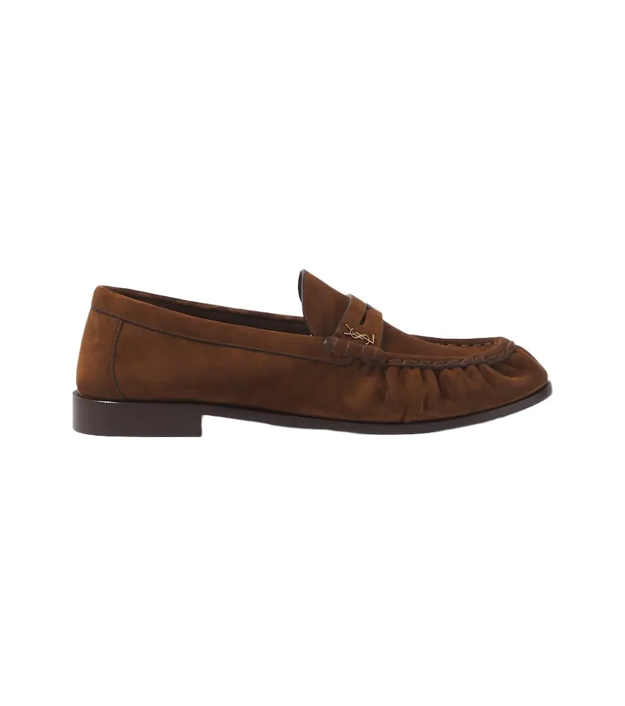 Saint Laurent Le Loafer Cassandre suede penny loafers