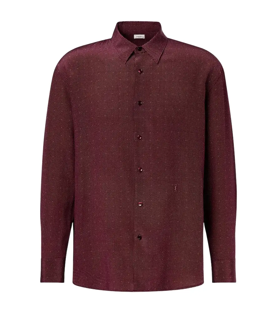 Saint Laurent Cassandre silk crêpe de chine shirt