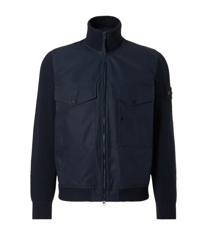 Stone Island Compass cotton bomber jacket