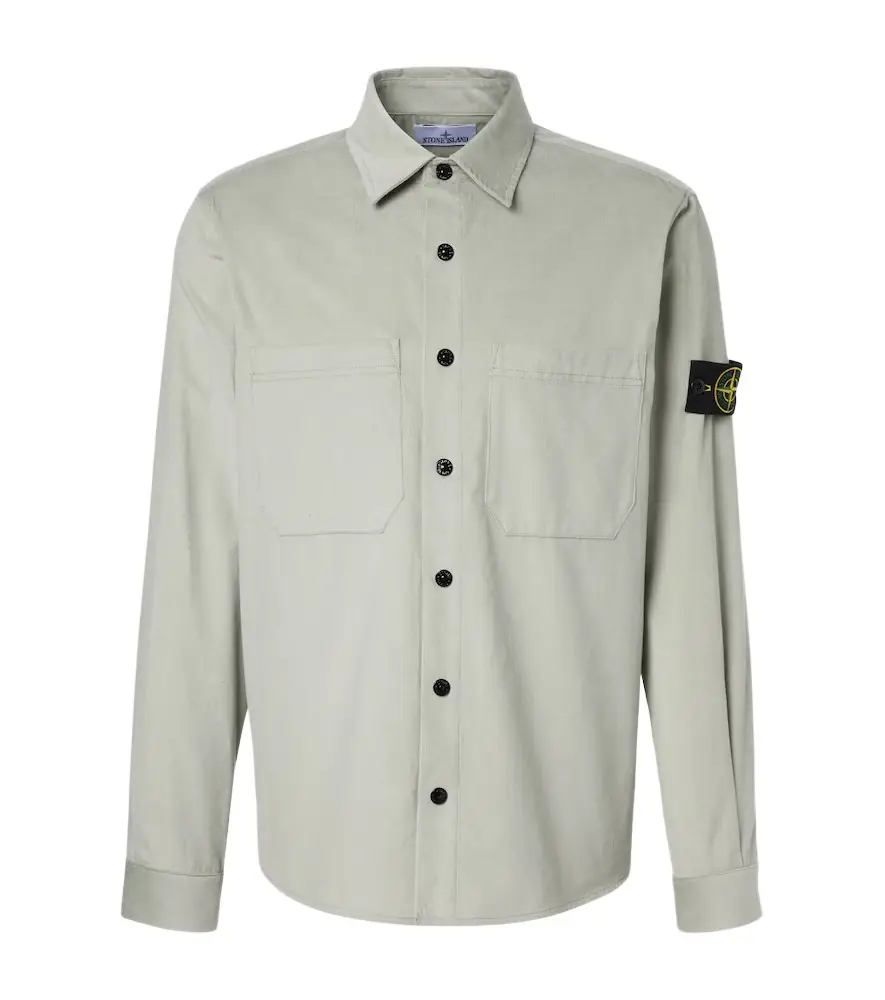 Stone Island Compass cotton corduroy overshirt