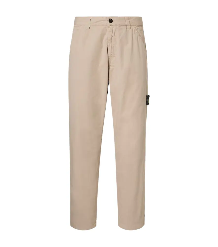 Stone Island Compass cotton straight pants