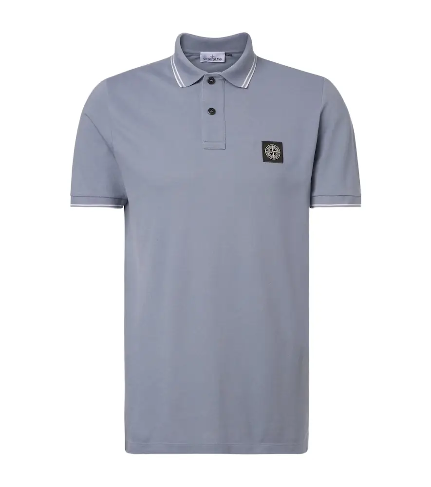 Stone Island Compass cotton-blend piqué polo shirt