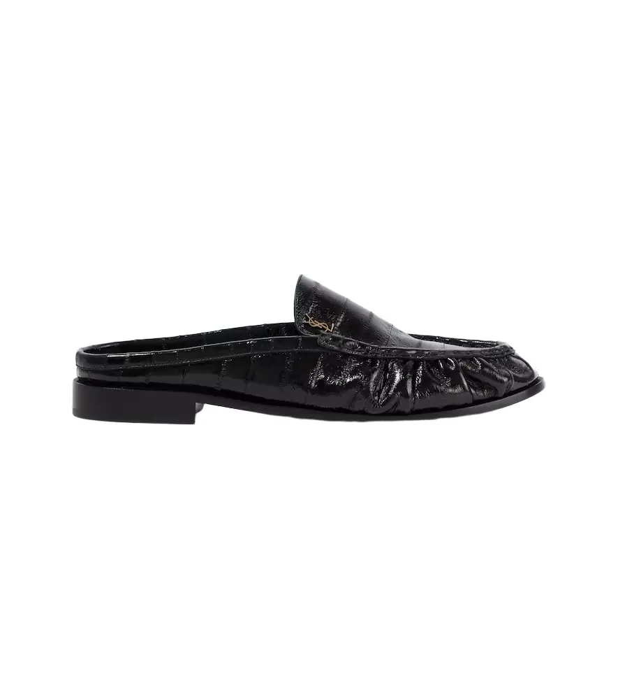 Saint Laurent Le Loafer eel leather mules