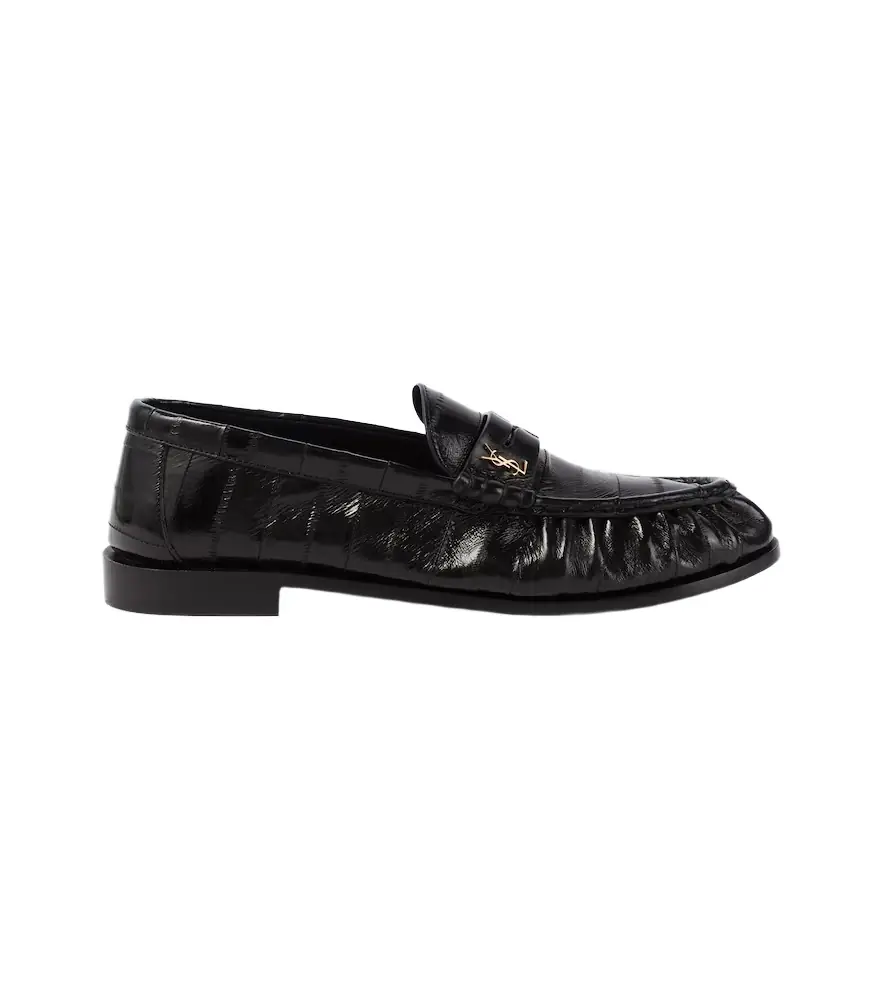 Saint Laurent Le Loafer eel leather penny loafers - Women's Shoes