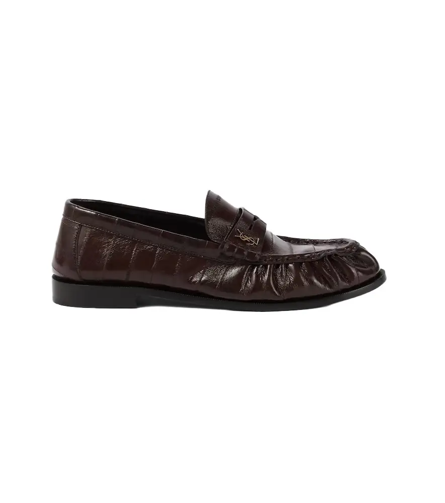 Saint Laurent Le Loafer eel leather penny loafers