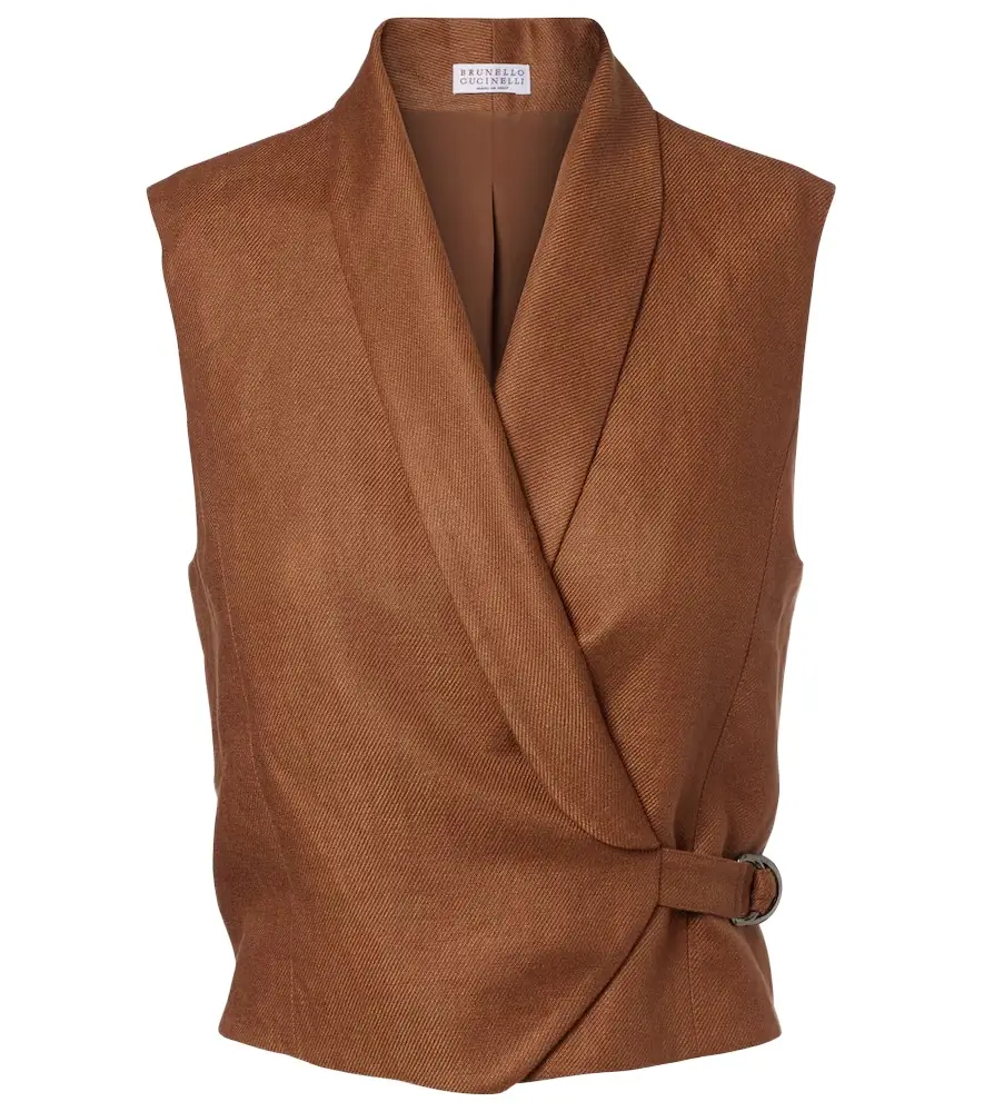 Brunello Cucinelli Monili linen vest