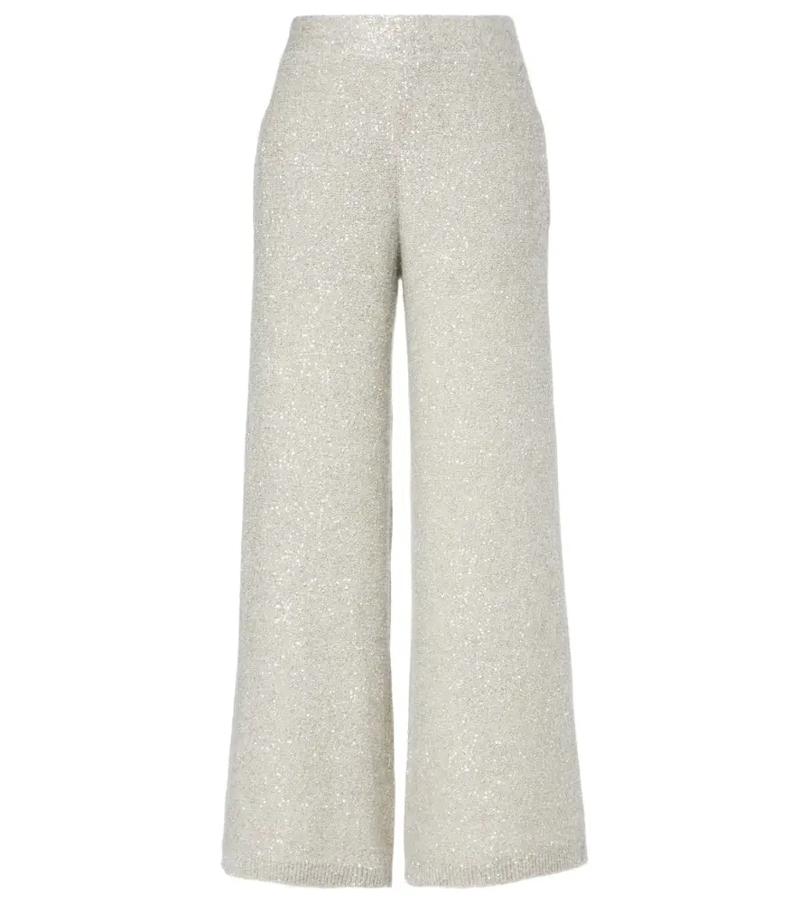 Brunello Cucinelli Sequined wide-leg pants