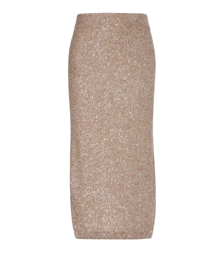 Brunello Cucinelli Lamé pencil skirt