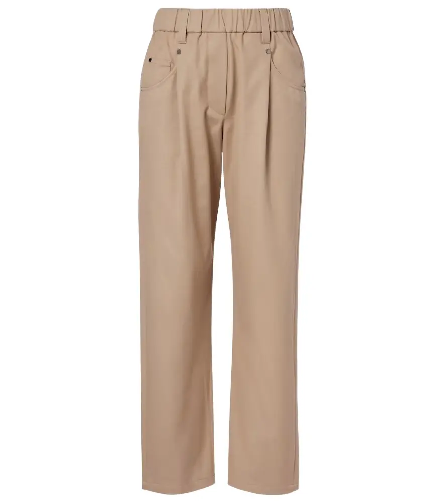 Brunello Cucinelli Cotton-blend straight pants