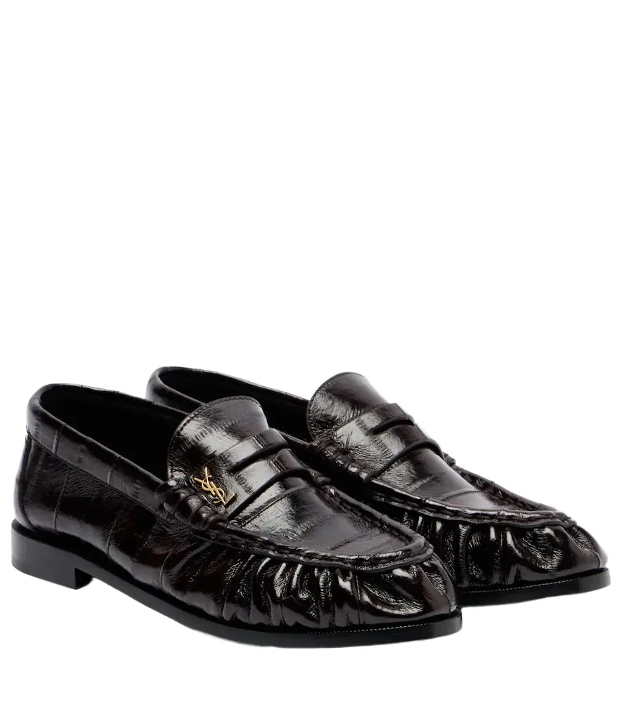 Saint Laurent Eel leather penny loafers