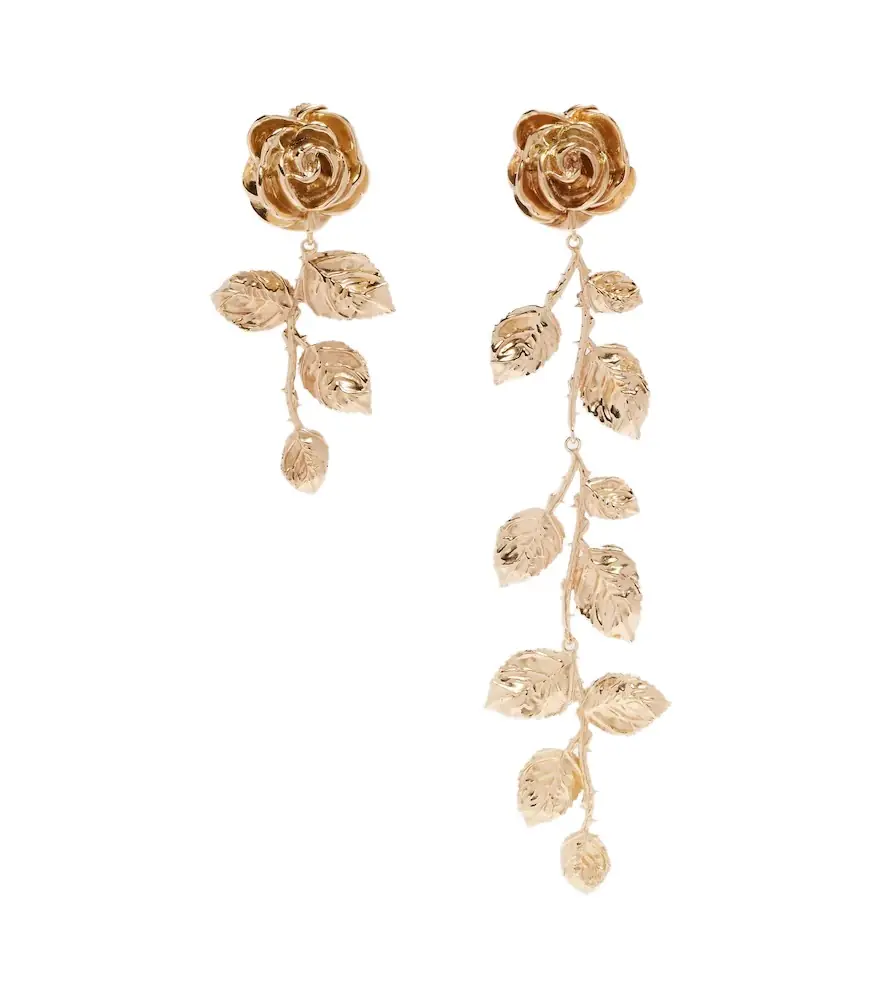 Magda Butrym Floral gold-plated drop earrings