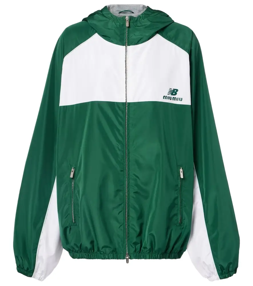 Miu Miu x New Balance colorblocked poplin jacket