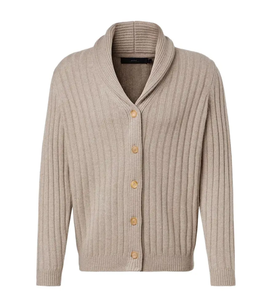 Arch4 Mr Denver ribbed-knit cashmere cardigan