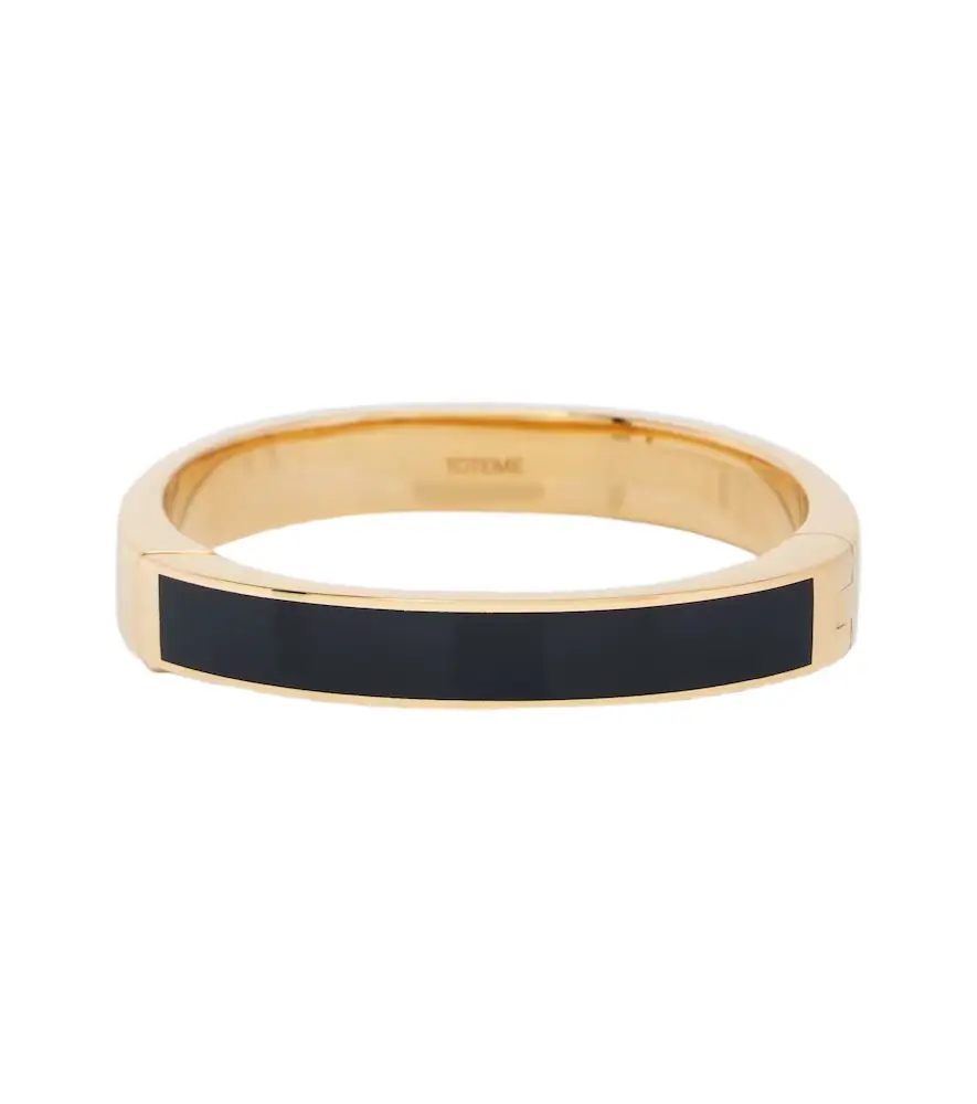 Toteme Signature enamel gold-plated bangle