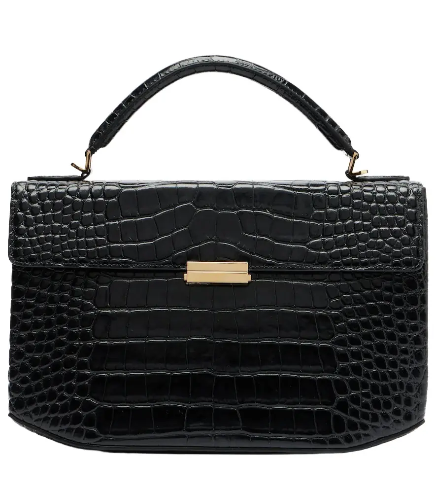 Toteme Box Small croc-effect leather top-handle bag
