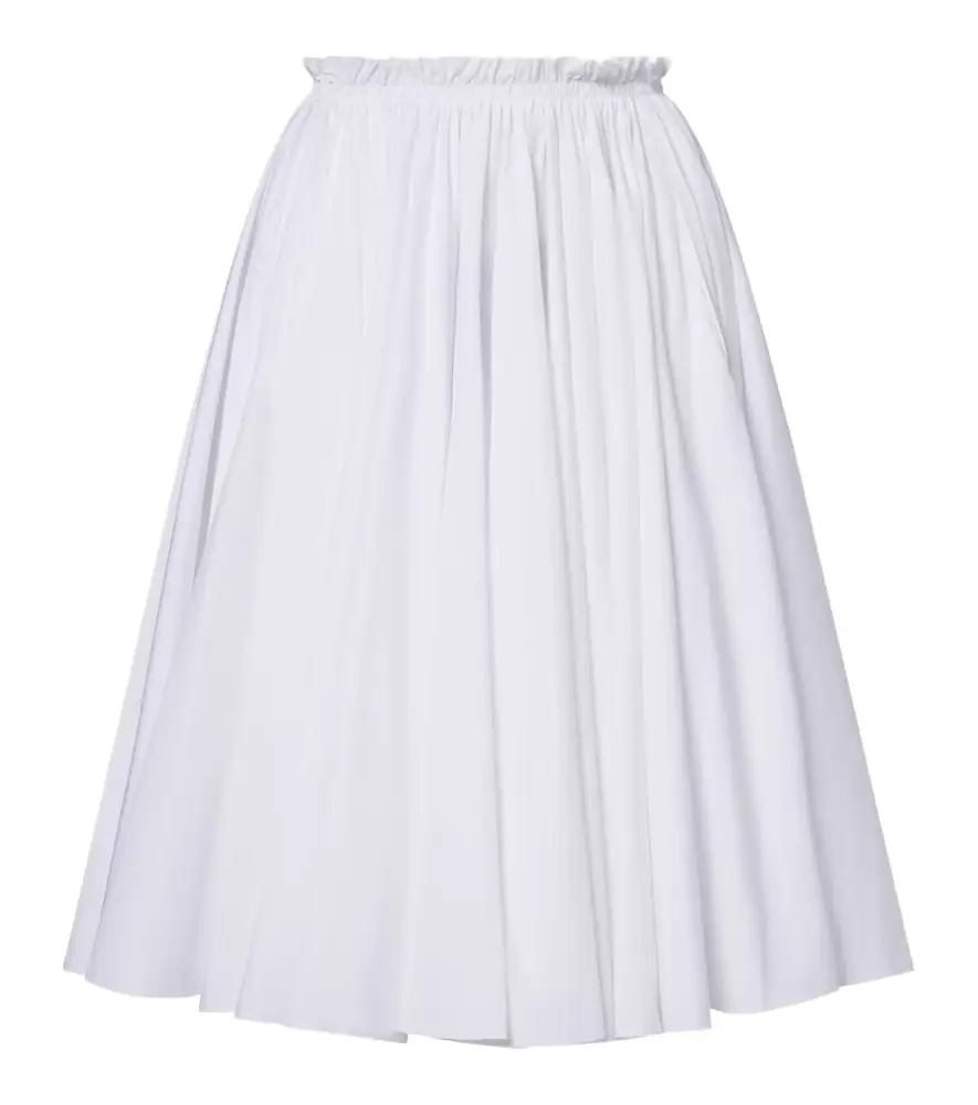 Ami Paris Corolla gathered cotton midi skirt