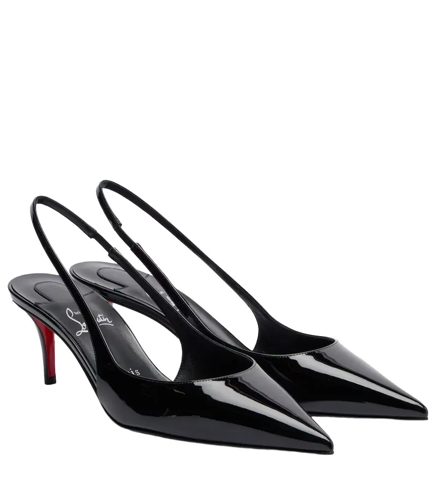 Christian Louboutin Miss Z 60 patent leather slingback pumps