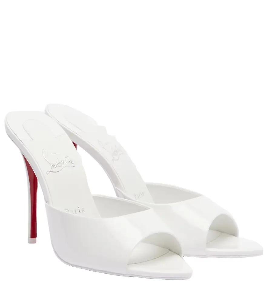 Christian Louboutin Miss Z patent leather mules