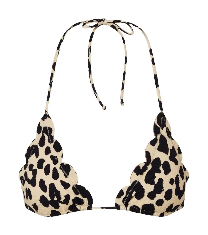 Marysia Broadway leopard-print bikini top