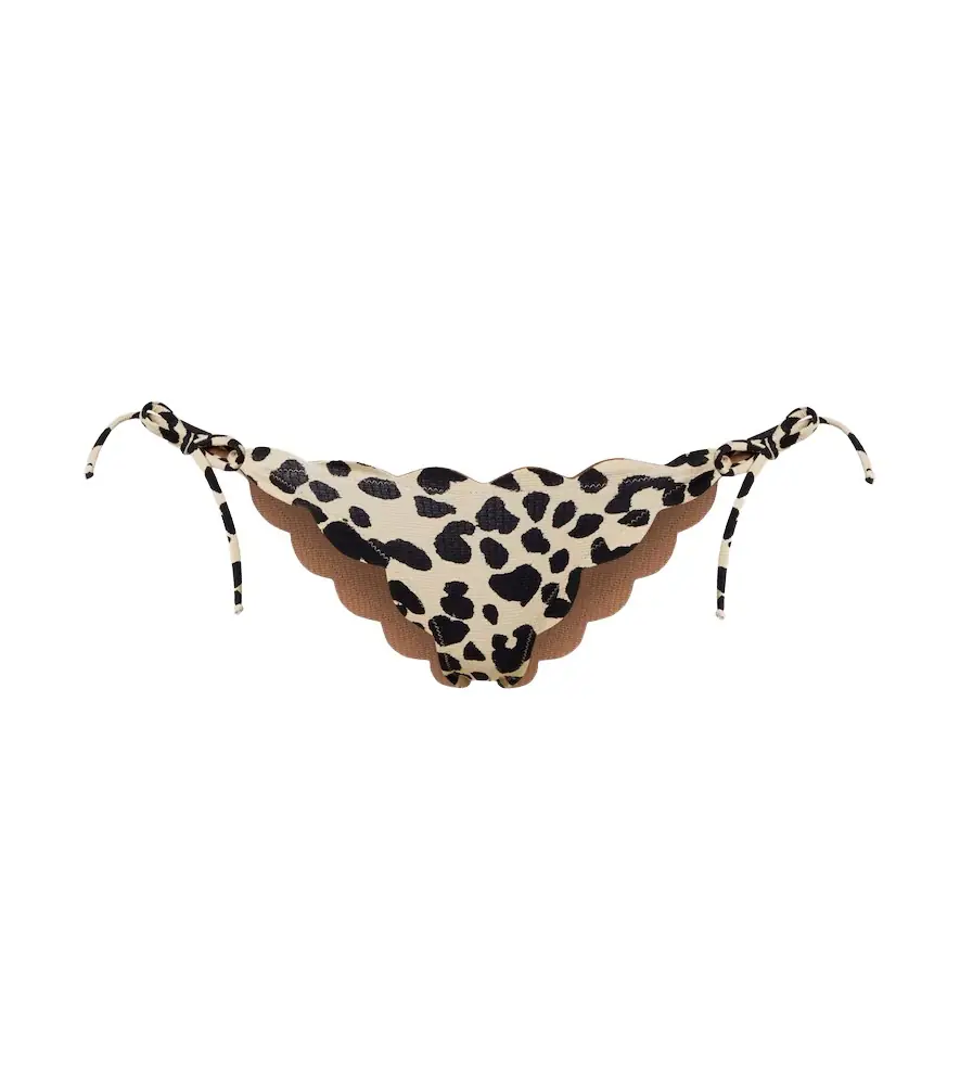 Marysia Tie Side scalloped bikini bottoms