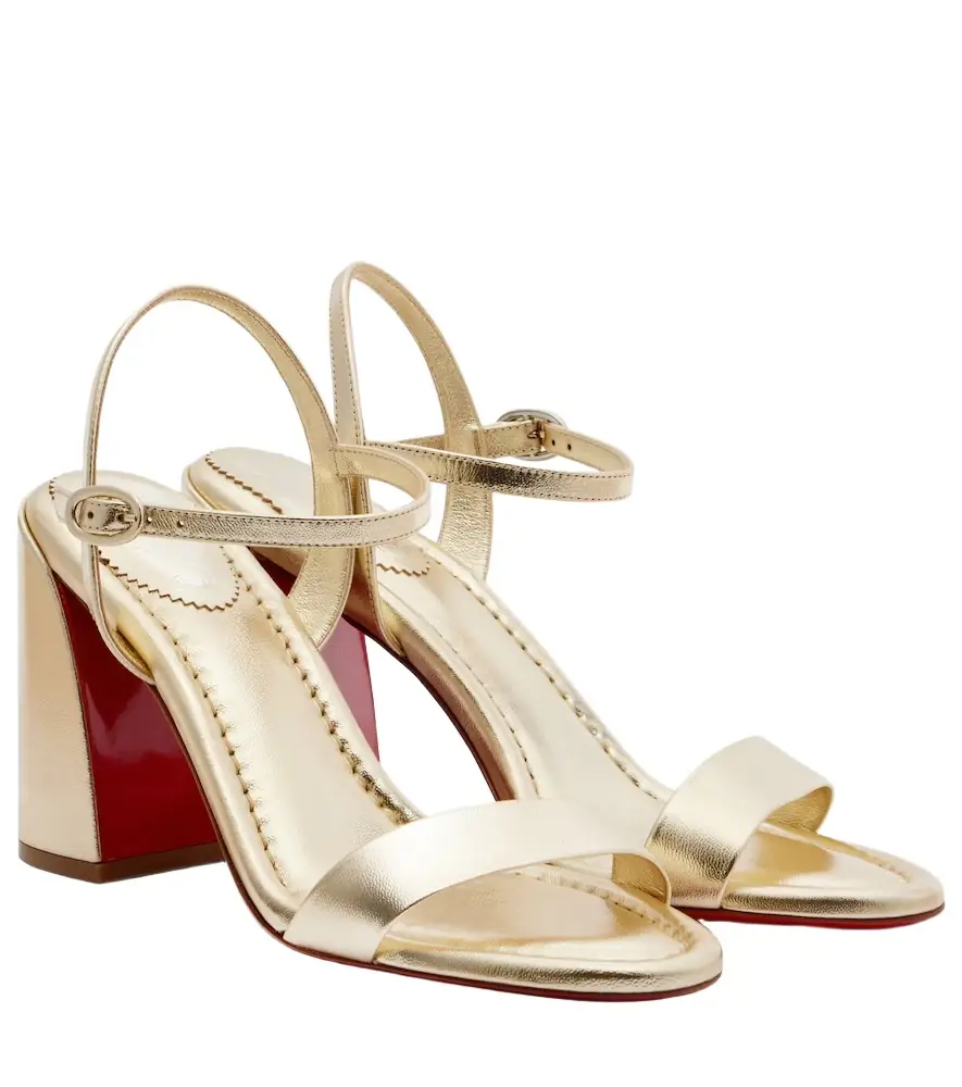 Christian Louboutin Miss Jane 85 metallic leather sandals