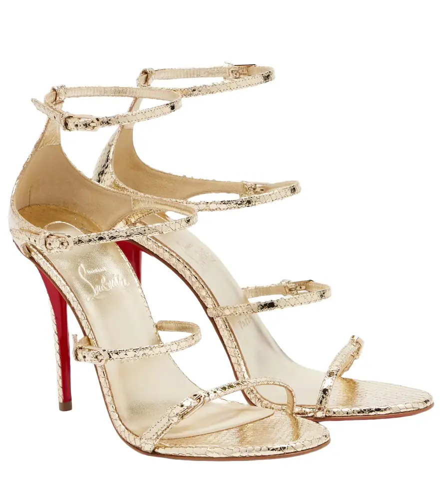 Christian Louboutin Millenium snake-effect leather sandals