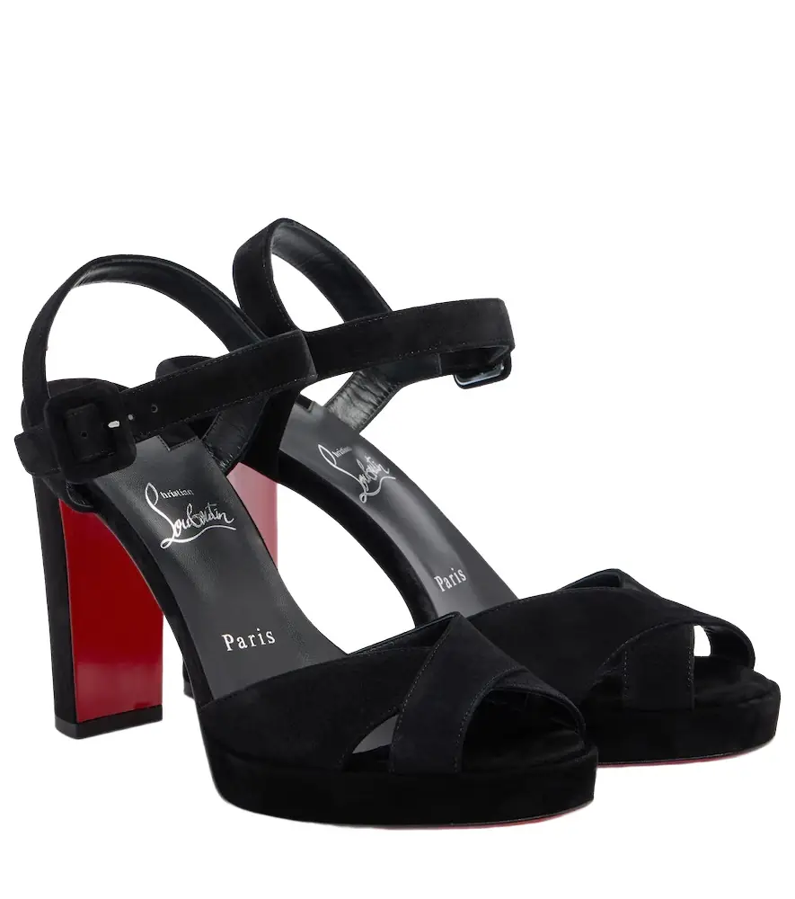 Christian Louboutin Cora 100 suede sandals