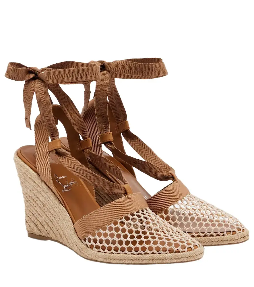 Christian Louboutin Toleda mesh espadrille wedges