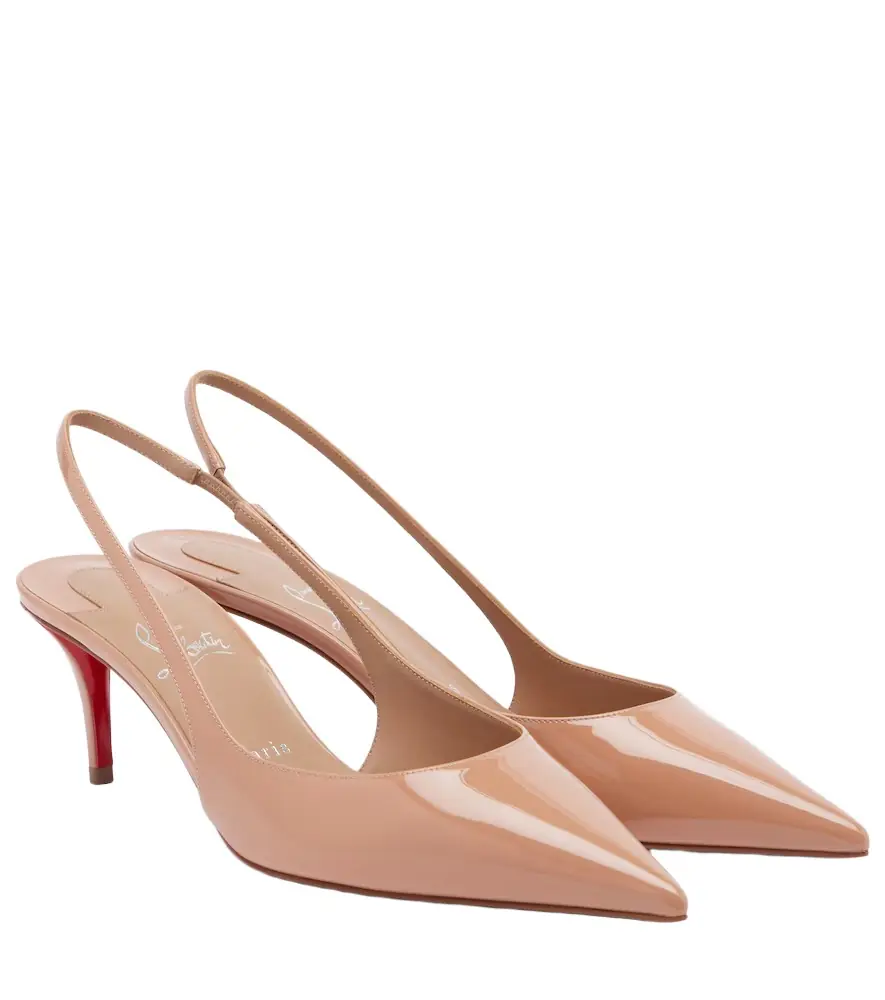 Christian Louboutin Miss Z 60 patent leather slingback pumps