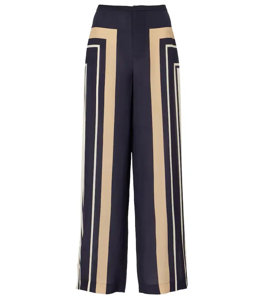 SIR Pietra printed silk wide-leg pants