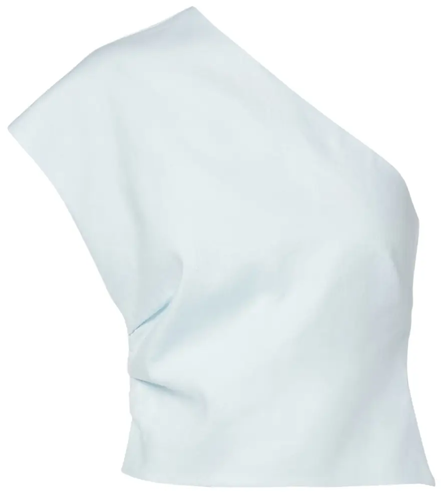 SIR One-shoulder linen top