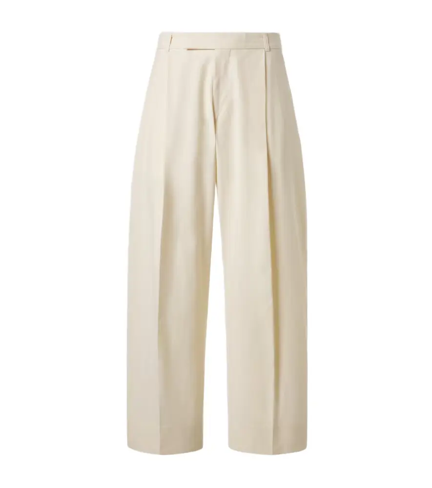 Studio Nicholson Pull cotton and linen wide-leg pants