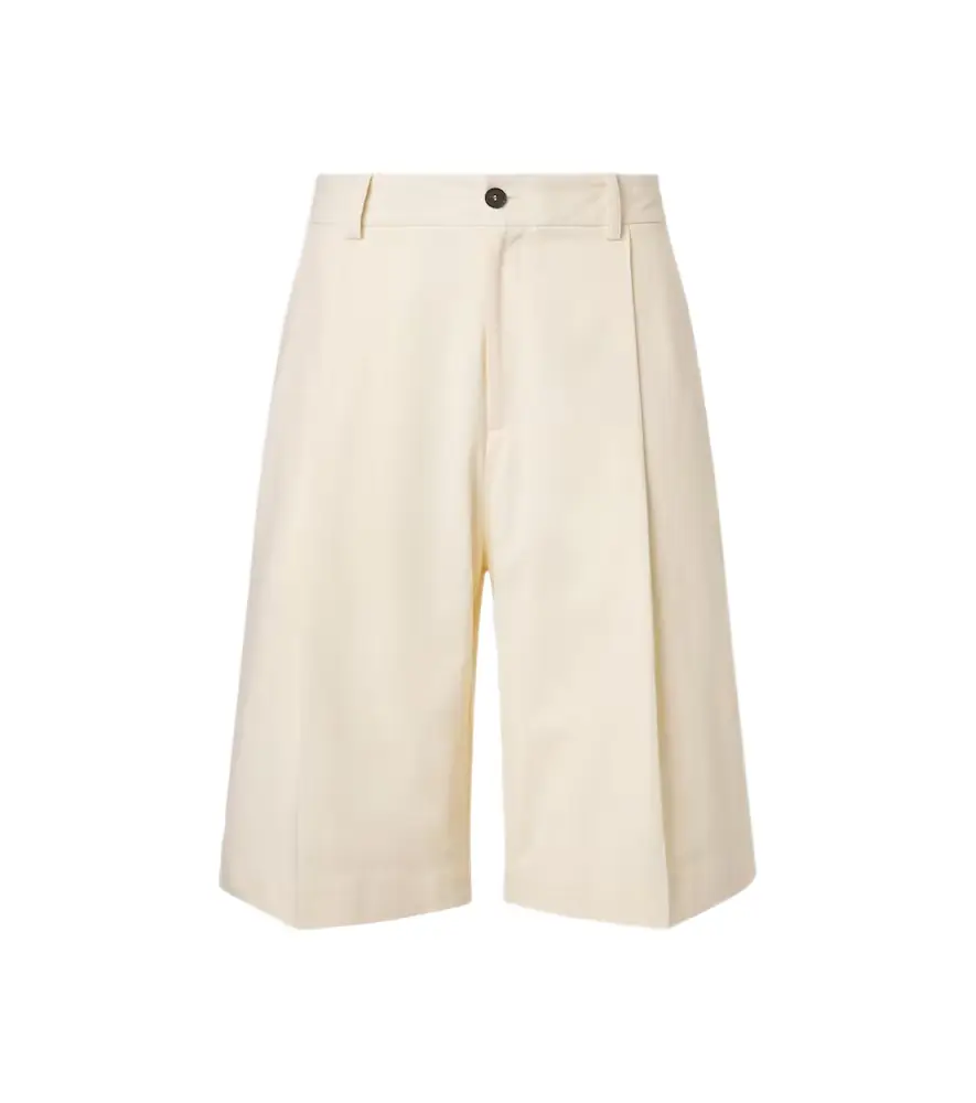 Studio Nicholson Fowld cotton and linen Bermuda shorts