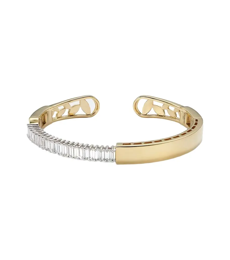 Yeprem Golden Strada 18kt yellow and white gold cuff bracelet with diamonds