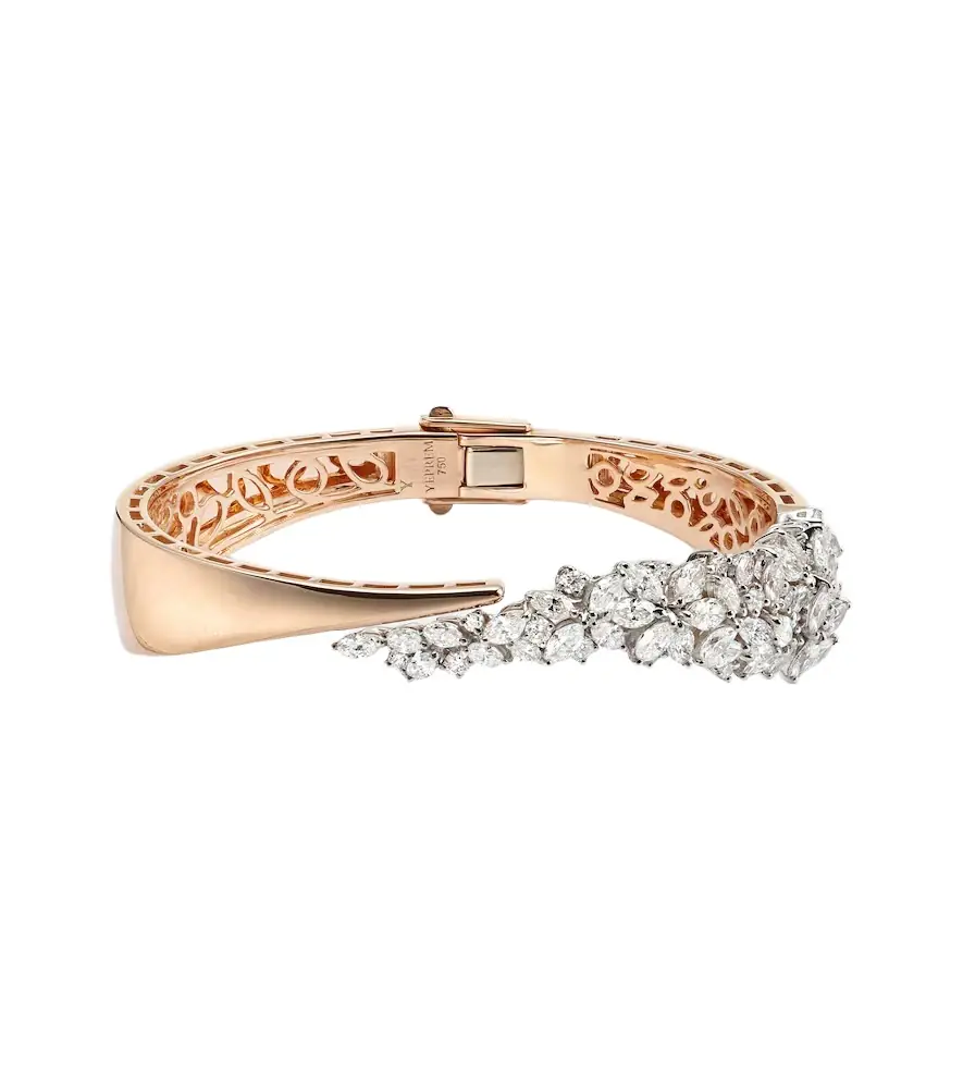 Yeprem 18kt rose and white gold bracelet with diamonds