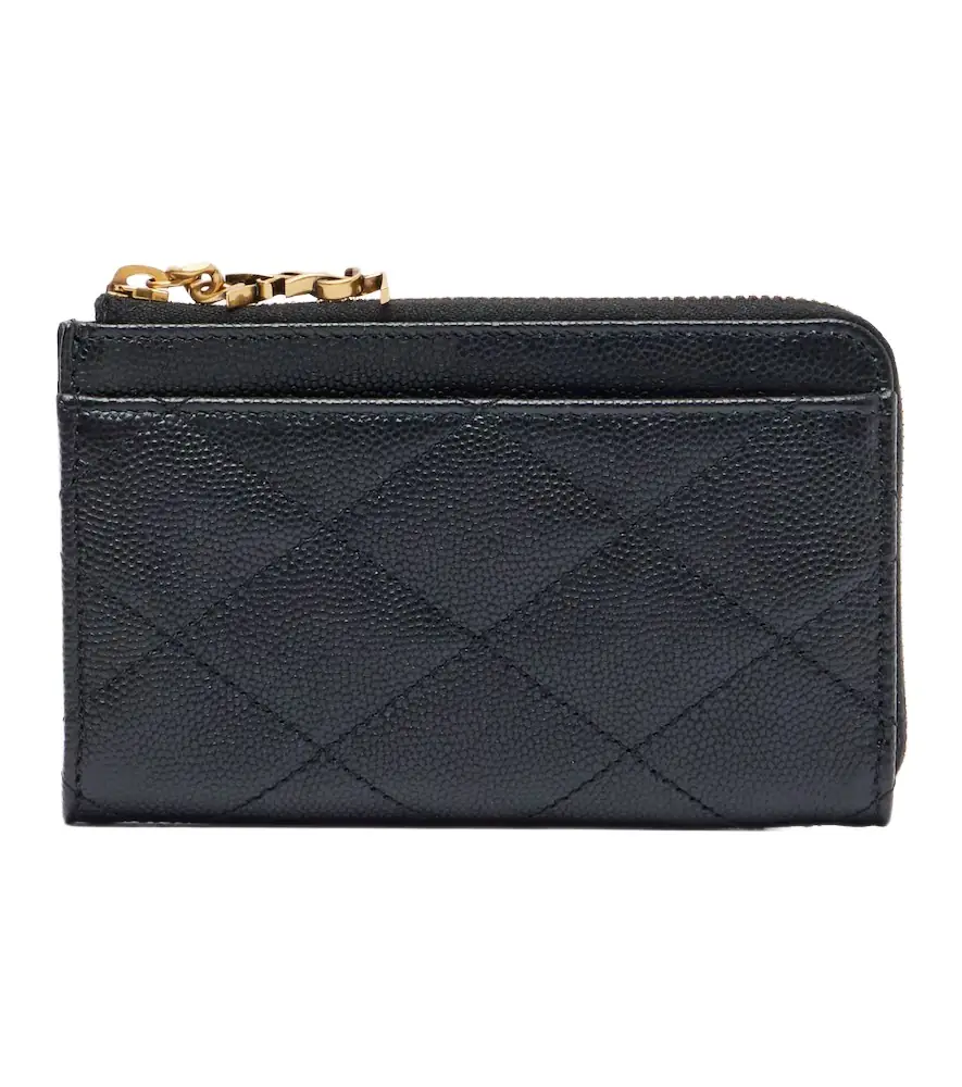 Saint Laurent Cassandre Bijou quilted leather card case