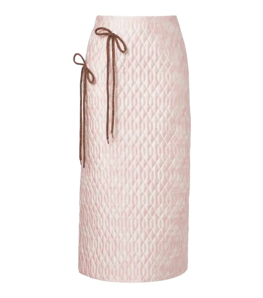 Simone Rocha Floral quilted pencil skirt