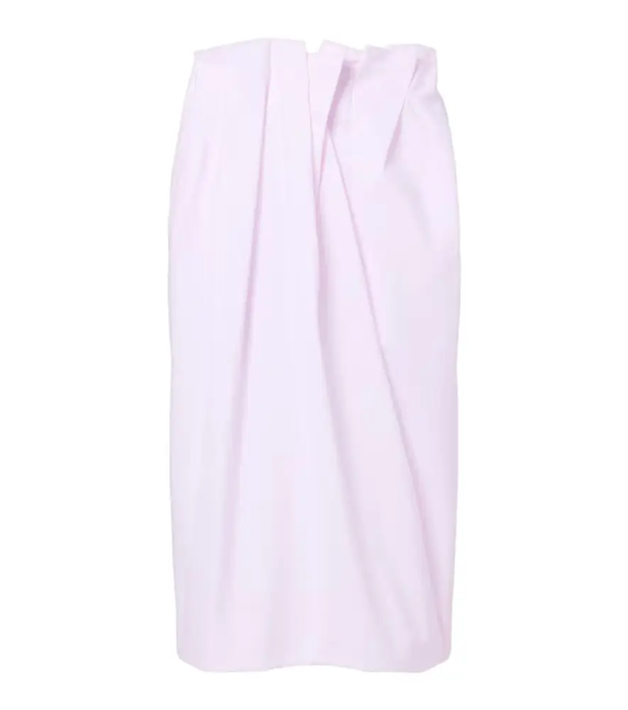 Simone Rocha Pleated cotton pencil skirt