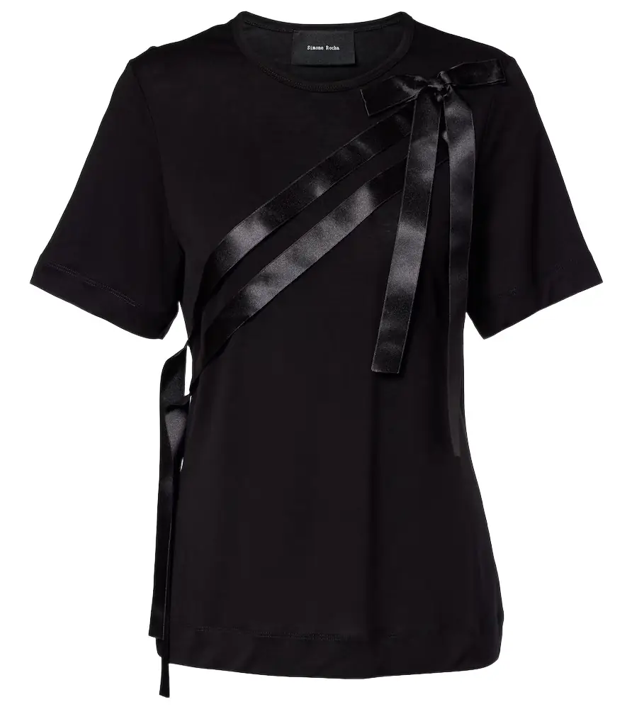 Simone Rocha Bow-detail jersey T-shirt