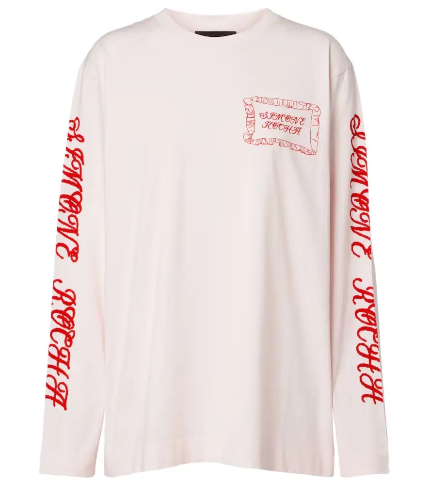 Simone Rocha Pillowcase printed cotton jersey T-shirt