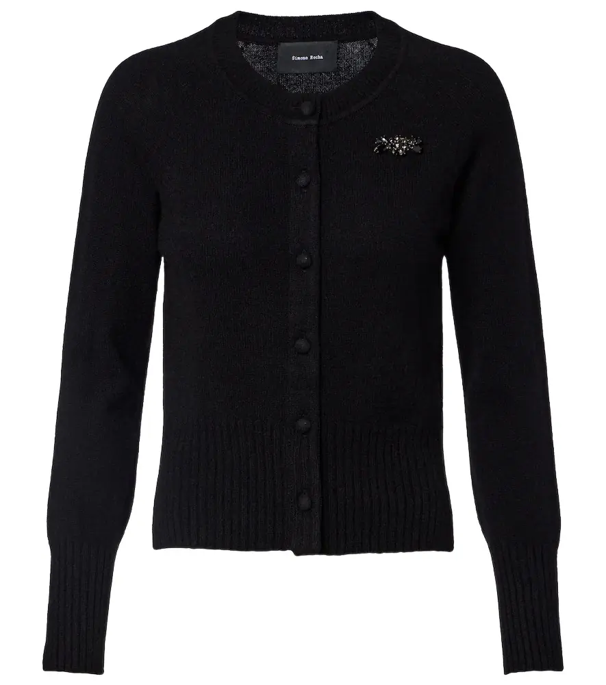 Simone Rocha Embellished cashmere cardigan