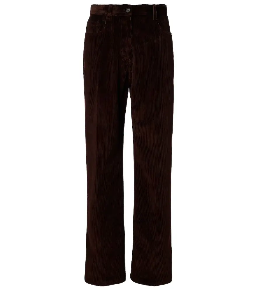 Miu Miu Cotton corduroy wide-leg pants
