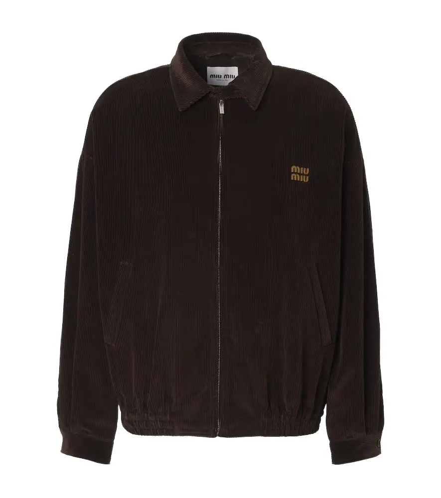 Miu Miu Cotton corduroy blouson jacket