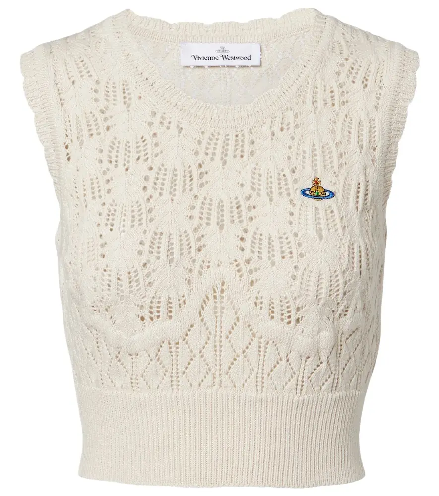 Vivienne Westwood Ella cropped cotton sweater vest
