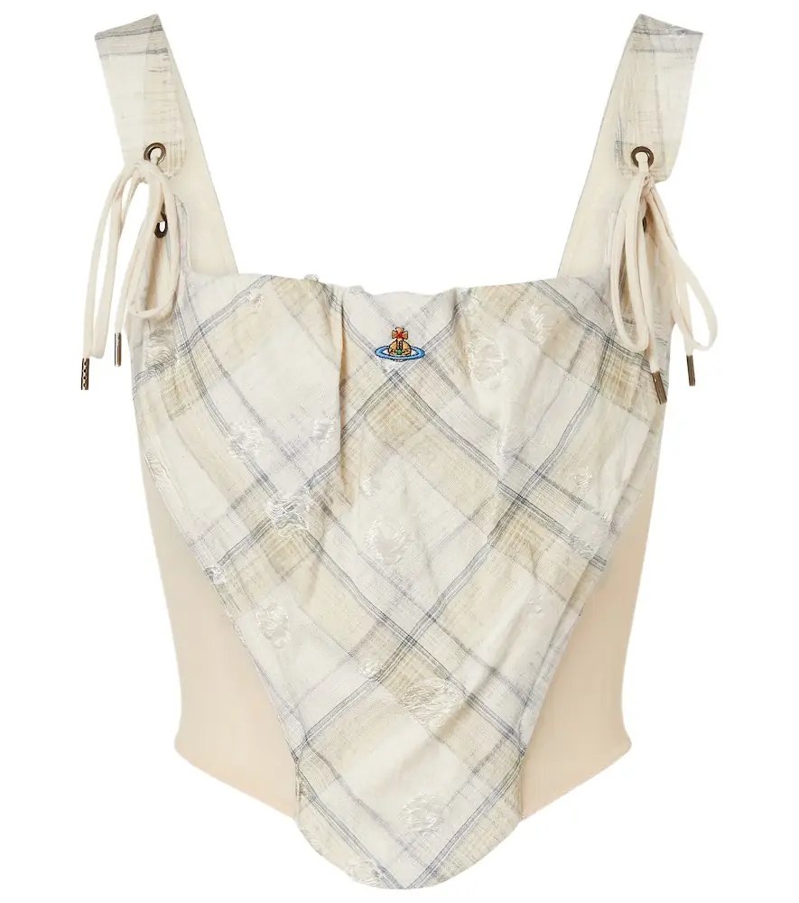 Vivienne Westwood Puppy tartan cotton-blend top