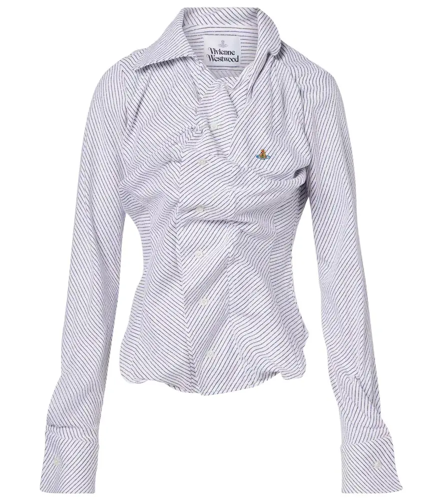 Vivienne Westwood Striped cotton-blend poplin shirt